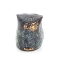 Uggla eller Glaucus: den heliga fÃ¥geln, symbol fÃ¶r visdom, fÃ¶rsiktighet, skulptur ny 3x2cm helkroppsstaty Brons dekorativ Brons 