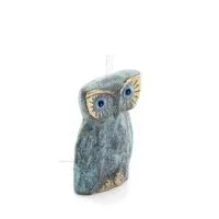 Uggla eller Glaucus: den heliga fågeln, symbol för visdom, försiktighet, uggleskulptur 5x4cm Helkroppsstaty Brons dekorativ Bron