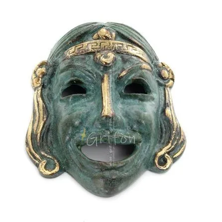 Giant mask 14x11cm Full body statue Bronze decoration Bronze 1 - grifon.se 