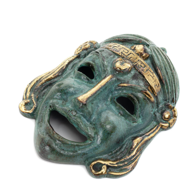 Giant mask 14x11cm Full body statue Bronze decoration Bronze 2 - grifon.se 