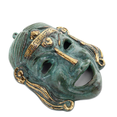 Giant mask 14x11cm Full body statue Bronze decoration Bronze 3 - grifon.se 