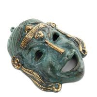Giant mask 14x11cm Full body statue Bronze decoration Bronze 3 - grifon.se 