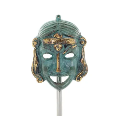 Giant mask 14x11cm Full body statue Bronze decoration Bronze 4 - grifon.se 
