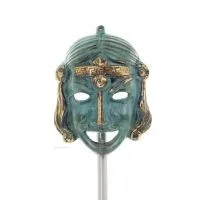 Jättemask 14x11cm Helkroppsstaty Bronsdekoration Brons 4 - grifon.se 