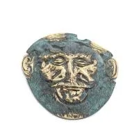Uggla eller Glaucus: den heliga fågeln, symbol för visdom, försiktighet, gigantisk sned 9x6cm helkroppsstaty Bronsdekoration Bro