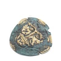 Uggla eller Glaucus: den heliga fÃ¥geln, symbol fÃ¶r visdom, fÃ¶rsiktighet, gigantisk sned 9x6cm helkroppsstaty Bronsdekoration Bro