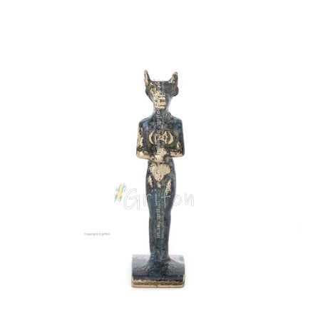 Minotaur: Creature, the son of Pasiphae Queen of Knossos Minoan Civilization 7cm Full Body Statue Bronze Ornament Bronze 1 - gri