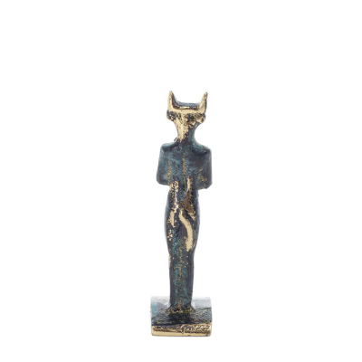 Minotaur: Creature, the son of Pasiphae Queen of Knossos Minoan Civilization 7cm Full Body Statue Bronze Ornament Bronze 4 - gri