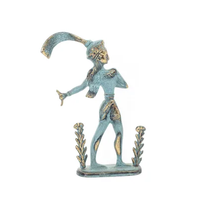 The Prince with the Lilies, Minoan Civilization Large 17x11cm Full Body Statue Bronze Ornament Bronze 3 - grifon.se 