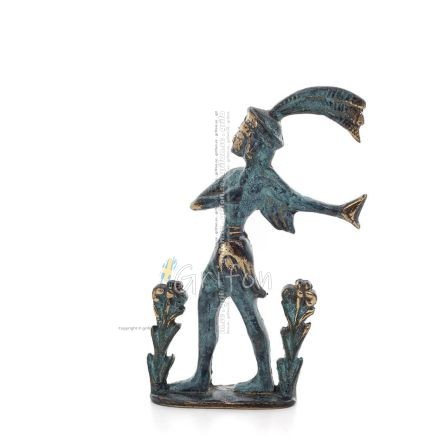 The Prince with the Lilies, Minoan Civilization Small 12x7cm Full Body Statue Bronze Ornament Bronze 1 - grifon.se 