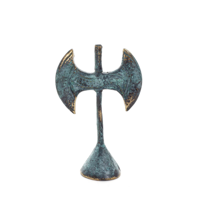 Double Pelekis: The Sanctuary, for ritual sacrifice7x4.5cm Bronze ornament, Minoan civilization, ancient Greece Bronze 1 - grifo