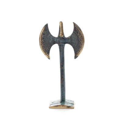 Double Pelekis: The Sanctuary, for ritual sacrifice 12x6cm Bronze ornament, Minoan civilization, ancient Greece Bronze 1 - grifo