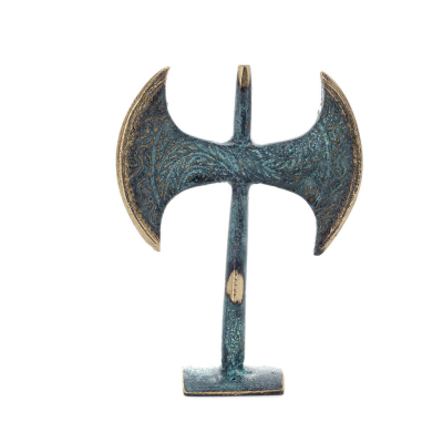 Double Pelekis: The Sanctuary, fÃ¶r rituella offer 12x10cm Brons prydnad, minoisk civilisation, antikens Grekland Brons 1 - grifo