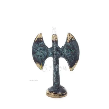 Double Pelekis: The Sanctuary, för rituella offer 4,8x3,2cm Brons prydnad, minoisk civilisation, antikens Grekland Brons 1 - gri