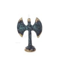 Double Pelekis: The Sanctuary, fÃ¶r rituella offer 4,8x3,2cm Brons prydnad, minoisk civilisation, antikens Grekland Brons 1 - gri