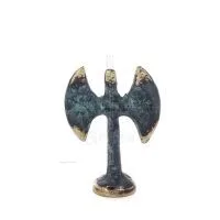Double Pelekis: The Sanctuary, för rituella offer 4,8x3,2cm Brons prydnad, minoisk civilisation, antikens Grekland Brons 1 - gri