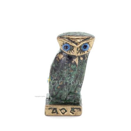 Owl Owl Plaque 5x2cm Full Body Statue Bronze Ornament Bronze 1 - grifon.se