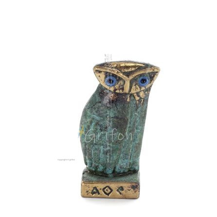 Owl Owl Plaque 6x2,5cm Helkroppsstaty Brons Ornament Brons 1 - grifon.se