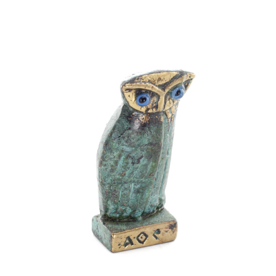 Owl Owl Plaque 6x2,5cm Helkroppsstaty Brons Ornament Brons 5 - grifon.se 
