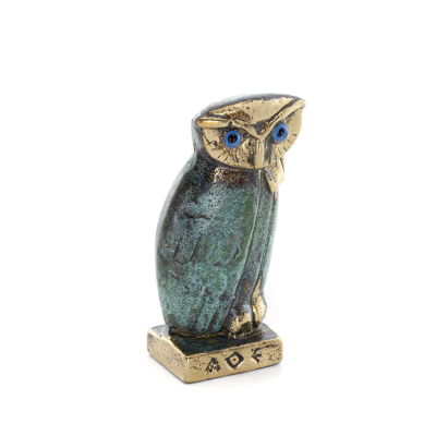 Owl Owl Plaque 7x3cm Full Body Statue Bronze Ornament Bronze 5 - grifon.se 