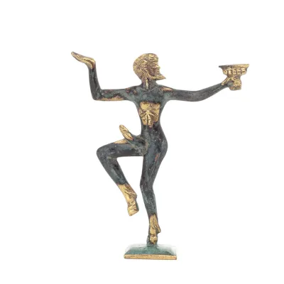 Satyr: Mytiska varelser, demoner, andar i berg och skogar Skulptur 21x18 cm helkroppsstaty Bronsprydnad Brons 1 - grifon.se 