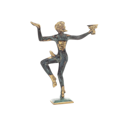 Satyr: Mythical Beings, Demons, Spirits in Mountains and Forests Sculpture 21x18cm Full Body Statue Bronze Ornament Bronze 5 - g