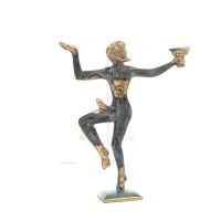 Satyr: Mythical Beings, Demons, Spirits in Mountains and Forests Sculpture 21x18cm Full Body Statue Bronze Ornament Bronze 5 - g