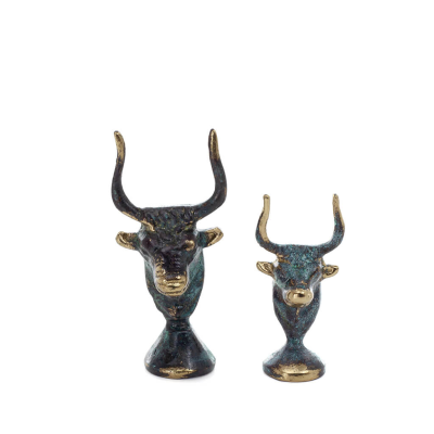 Minotaur: The Son of Queen Pasiphae, Bull Head, Bull Head 6cm Bust, Statue Bronze Ornament, Minoan Era Bronze 6 - grifon.se 