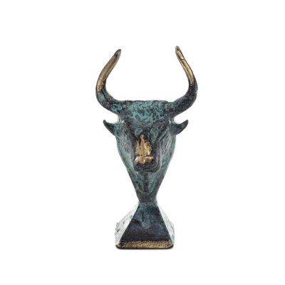 Minotaur: Queen Pasiphaes son, Bull head, bull head 9cm Bust, statue Bronze decorative, Minoan era Bronze 1 - grifon.se 
