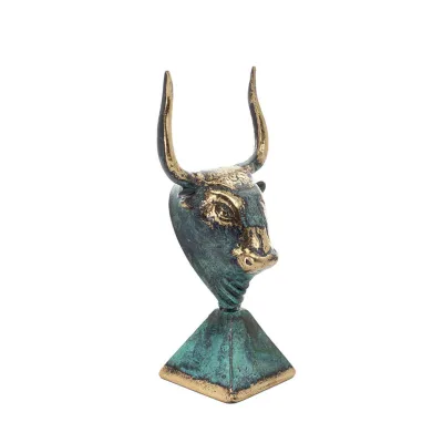 Minotaur: Queen Pasiphaes son, Bull head, bull head 11cm Bust, decorative statue, Minoan civilization Bronze 5 - grifon.se 