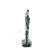 Owl or Glaucus: the sacred bird, symbol of wisdom, prudence, open wings n3 7x7cm Full body statue Bronze decoration Bronze 4 - g