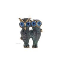 Uggla eller Glaucus: den heliga fÃ¥geln, symbol fÃ¶r visdom, fÃ¶rsiktighet, jÃ¤tte 8x5 cm helkroppsstaty Bronsdekoration Brons 1 - g