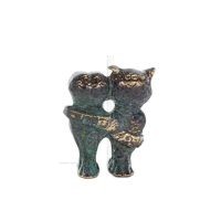 Uggla eller Glaucus: den heliga fÃ¥geln, symbol fÃ¶r visdom, fÃ¶rsiktighet, jÃ¤tte 8x5 cm helkroppsstaty Bronsdekoration Brons 3 - g