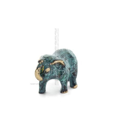 Owl or Glaucus: the sacred bird, symbol of wisdom, prudence, sculpture new 2x1cm Full body statue Bronze decorative Bronze 1 - g