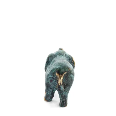 Uggla eller Glaucus: den heliga fågeln, symbol för visdom, försiktighet, skulptur ny 2x1cm helkroppsstaty Brons dekorativ Brons 