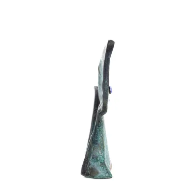 Kattplakett 8x6 cm helkroppsstaty Brons Dekorativ, miniatyr Brons 4 - grifon.se 