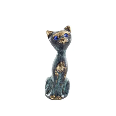 Små katter 7x2cm Helkroppsstaty Brons dekorativ, Miniatyr Brons 1 - grifon.se 
