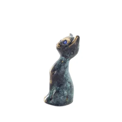 Små katter 7x2cm Helkroppsstaty Brons dekorativ, Miniatyr Brons 2 - grifon.se 