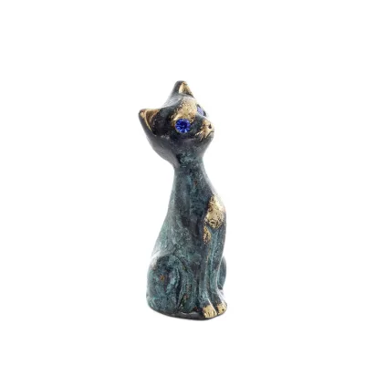 Små katter 7x2cm Helkroppsstaty Brons dekorativ, Miniatyr Brons 5 - grifon.se 