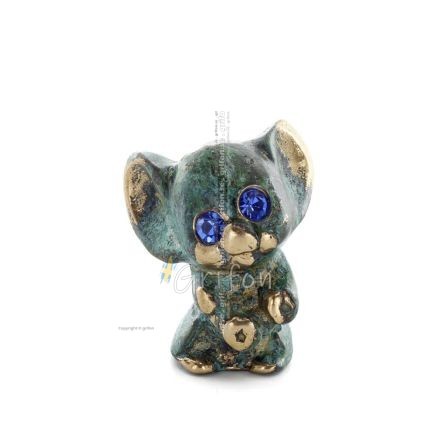 Mus 4x3 cm helkroppsstaty Brons prydnad, miniatyr Brons 1 - grifon.se