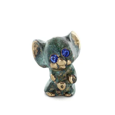 Mus 4x3 cm helkroppsstaty Brons prydnad, miniatyr Brons 1 - grifon.se 