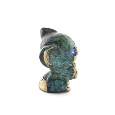 Mus 4x3 cm helkroppsstaty Brons prydnad, miniatyr Brons 4 - grifon.se 