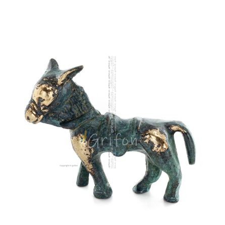 Donkey 5x6.5cm Full Body Statue Bronze Ornament, Miniature Bronze 1 - grifon.se