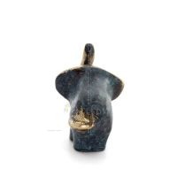 Elefant Tjock 4x3 cm helkroppsstaty Brons prydnad, miniatyr Brons 3 - grifon.se 