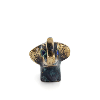 Elefant Tjock 4x3 cm helkroppsstaty Brons prydnad, miniatyr Brons 5 - grifon.se 