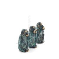 Monkeys Medium 6x3cm Full Body Statue Bronze Ornament, Miniature Bronze 5 - grifon.se 