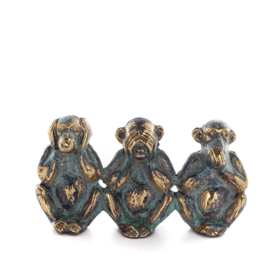 Apor Stor 9x5 cm helkroppsstaty Bronsprydnad, miniatyr Brons 1 - grifon.se 