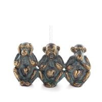 Monkeys Large 9x5cm Full Body Statue Bronze Ornament, Miniature Bronze 1 - grifon.se 