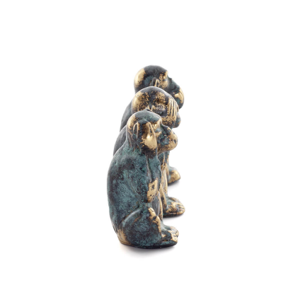 Monkeys Large 9x5cm Full Body Statue Bronze Ornament, Miniature Bronze 4 - grifon.se 