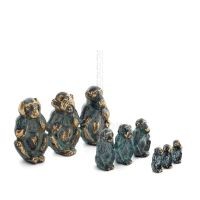 Monkeys Large 9x5cm Full Body Statue Bronze Ornament, Miniature Bronze 6 - grifon.se 